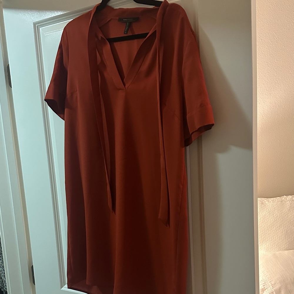 BCBGMaxAzria Burnt Orange Dress size M